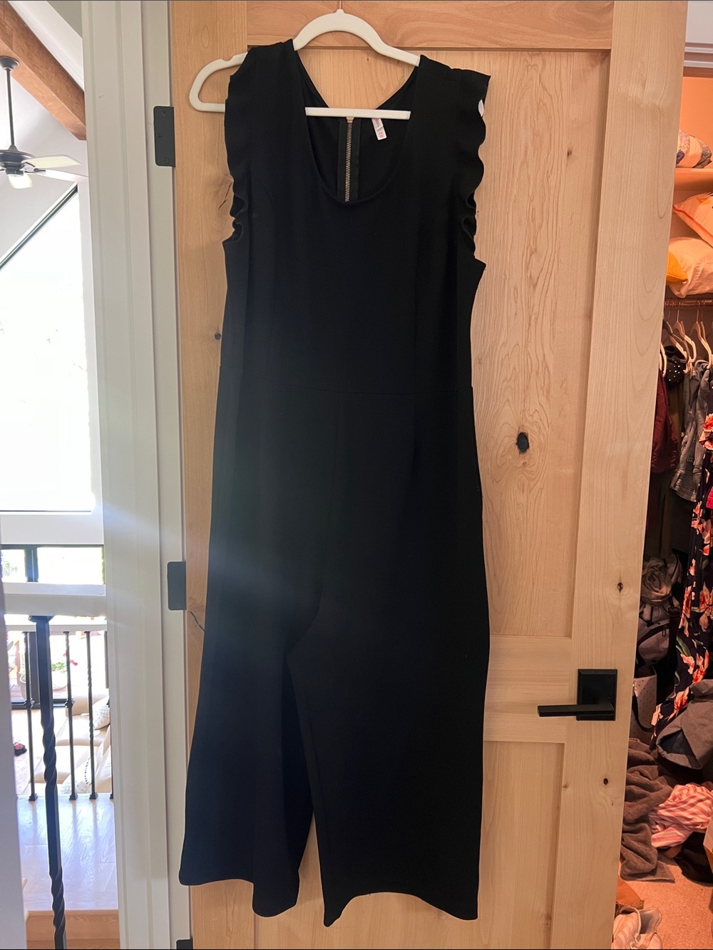 Black Sleeveless Wide-Leg Jumpsuit